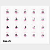 Sticker Rond Objectif Ensemble Cute Cats Valentine (Feuille)