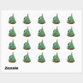 Sticker Rond Objectifs de la hache afghane bleu (Feuille)