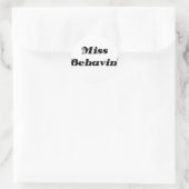 Sticker Rond Objet Miss Behavin (Sac)