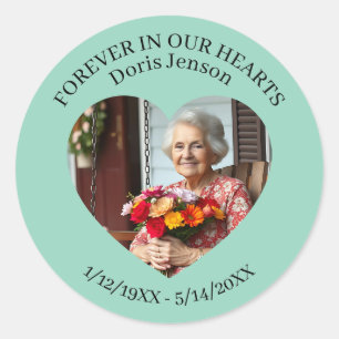 Sticker Rond Objet-souvenir de mémorial ou de veille À jamais