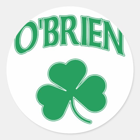Sticker Rond O'Brien Irish (Devant)
