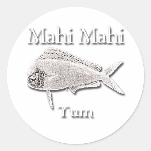 Sticker Rond Obscurité de Mahi Mahi Yum (Devant)