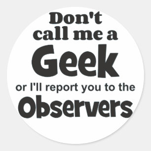 Sticker Rond Observateurs geeks bf