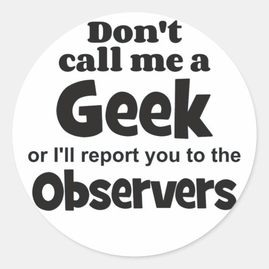 Sticker Rond Observateurs geeks bf (Devant)