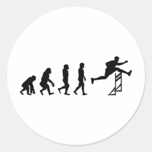 Sticker Rond Obstacles Hurdler Hurdler Runner Evolution