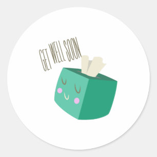 Sticker Rond Obtenez bien bientôt