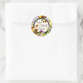 Sticker Rond Obtenez Bien Conception Pansy ~ Bien Bientôt (Sac)