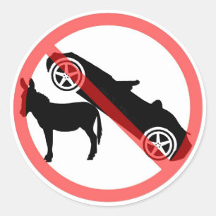 Sticker Rond Obtenez outre de mon ÂNE !