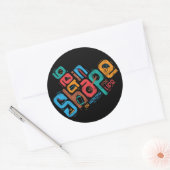 Sticker Rond Obtenir la forme (Enveloppe)