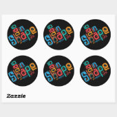 Sticker Rond Obtenir la forme (Feuille)
