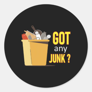 Sticker Rond Obtenir N'Importe Quel Travailleur De Recyclage Re