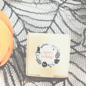 Sticker Rond Obtenons Éffrayant Halloween fête d'anniversaire F