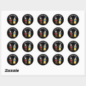 Sticker Rond Obtenons Fizzical Funny Soda Pun Pop Pun Dark BG (Feuille)