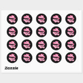 Sticker Rond Obtenons Nashty Bride Bridesmaid Par (Feuille)