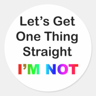 Sticker Rond Obtenons une chose juste... Je ne suis pas