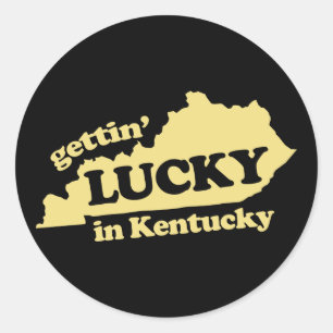 Sticker Rond obtention chanceuse au Kentucky