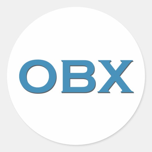 Sticker Rond OBX (Bancs extérieurs Caroline du Nord) (Devant)