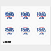 Sticker Rond Ocasio-Cortez 2020 (Feuille)