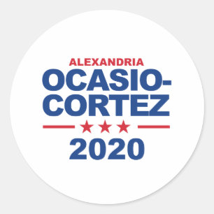 Sticker Rond Ocasio-Cortez 2020