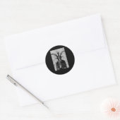 Sticker Rond Occulte Baphomet Gothique Grunge Satan Devil Black (Enveloppe)