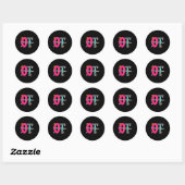 Sticker Rond Occupational Therast Retro Checkered Ot Graduation (Feuille)
