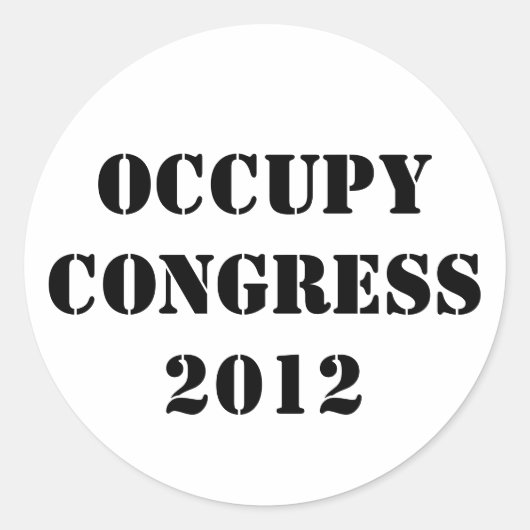 Sticker Rond Occupy Congress 2012 (Devant)