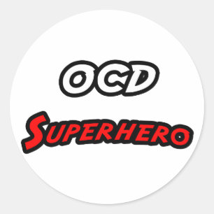 Sticker Rond OCD Superhero