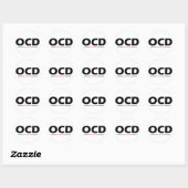 Sticker Rond OCD - Trouble obsessionnel du Chihuahua (Feuille)