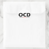 Sticker Rond OCD - Trouble obsessionnel du Chihuahua (Sac)