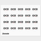Sticker Rond OCD - Trouble Obsessionnel du poisson de chat (Feuille)
