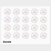 Sticker Rond Ocean Animals Girl Under the Sea Anniversaire (Feuille)