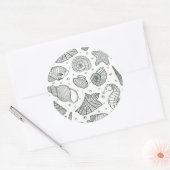 Sticker Rond Océan Habitants Motif 3 (Enveloppe)