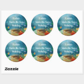 Sticker Rond Ocean Reef Under the Sea Birthday Party (Feuille)