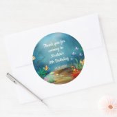 Sticker Rond Ocean Reef Under the Sea Birthday Party (Enveloppe)