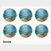 Sticker Rond Ocean Reef Under the Sea Birthday Party (Feuille)