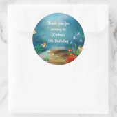 Sticker Rond Ocean Reef Under the Sea Birthday Party (Sac)