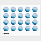 Sticker Rond Ocean wave painting, sea foam (Feuille)