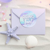 Sticker Rond Oceans of Fun Typography ID1142