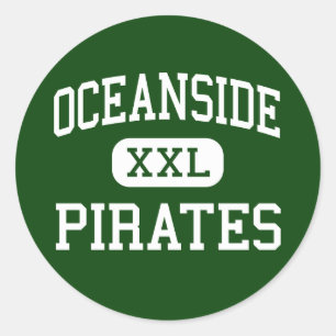 Sticker Rond Oceanside - Pirates - High - Oceanside California