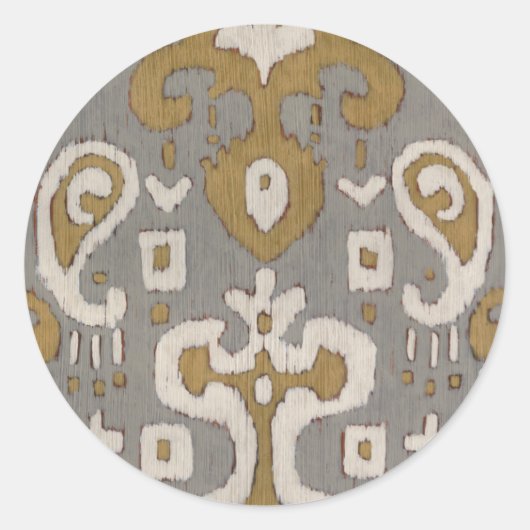 Sticker Rond Ochre Ikat I (Devant)