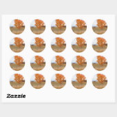 Sticker Rond Octobre lumineux (Feuille)
