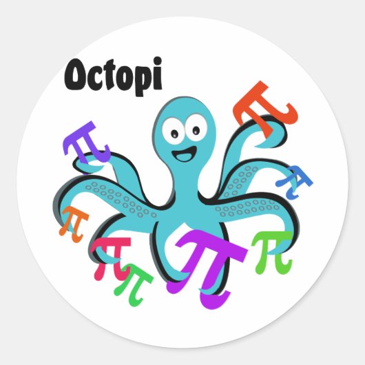 Sticker Rond Octopi (Devant)