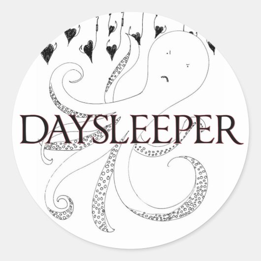 Sticker Rond Octopii (autocollant rond) (Devant)