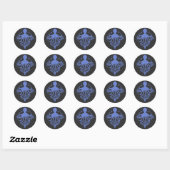 Sticker Rond Octopus (Feuille)