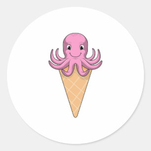 Sticker Rond Octopus