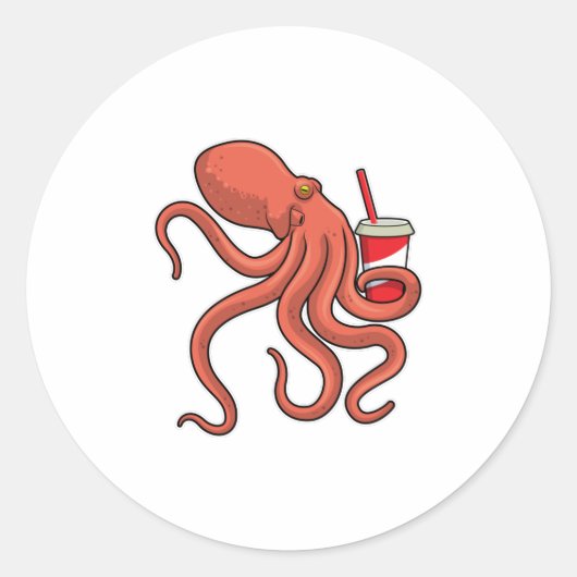 Sticker Rond Octopus (Devant)