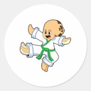 Sticker Rond Octopus dans les arts martiaux Karate