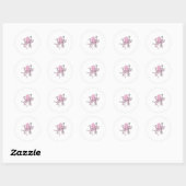 Sticker Rond Octopus en tant qu'assistant avec Trident (Feuille)