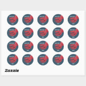 Sticker Rond Octopus Sous-Mer Thème Anniversaire (Feuille)