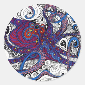 Sticker Rond octpus !